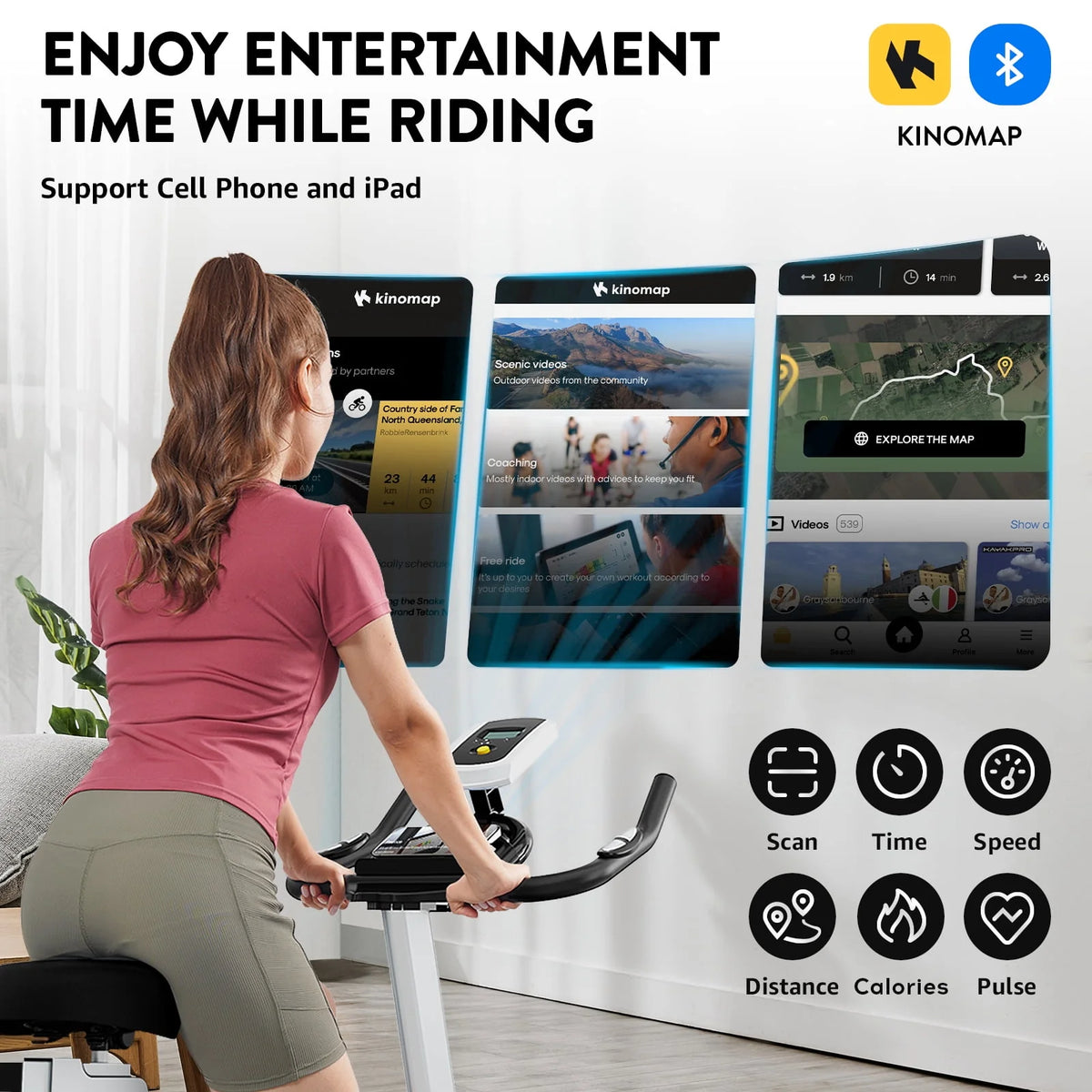 Indoor Cycling Bike with Silent Magnetic Resistance Y153635