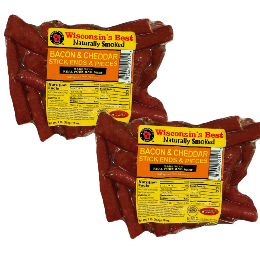 Bacon Cheddar Sausage Snack Sticks 2-16 oz. Packs L932570