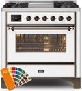 36 Dual Fuel Natural Gas Range with Bronze Trim C465347