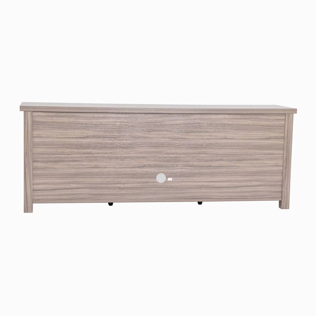 Gray Wash Oak Finish 65" Media Console with 6 Open Storage Shelves Q885