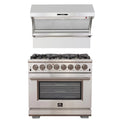 36 Inch Gas Burner Electric Oven Pro Range and Wall Mount Range Hood D793