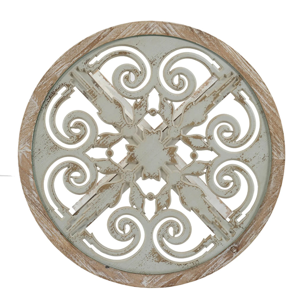 Round Wooden Carved Table Z2269