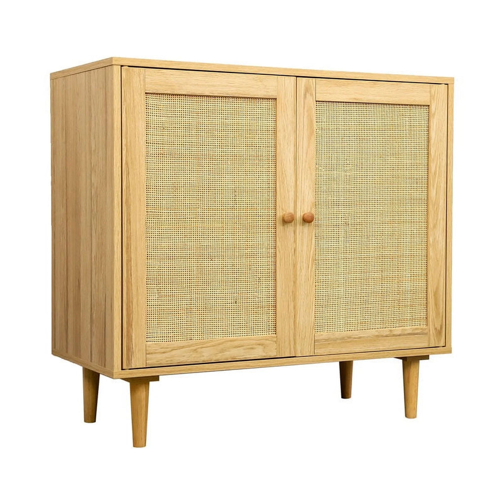 Rattan Storage Cabinet with Doors Y813593