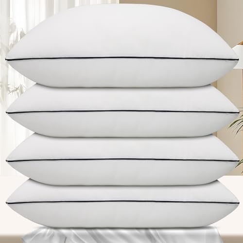 King Size Cooling Microfiber Bed Pillows Set of 4 N714