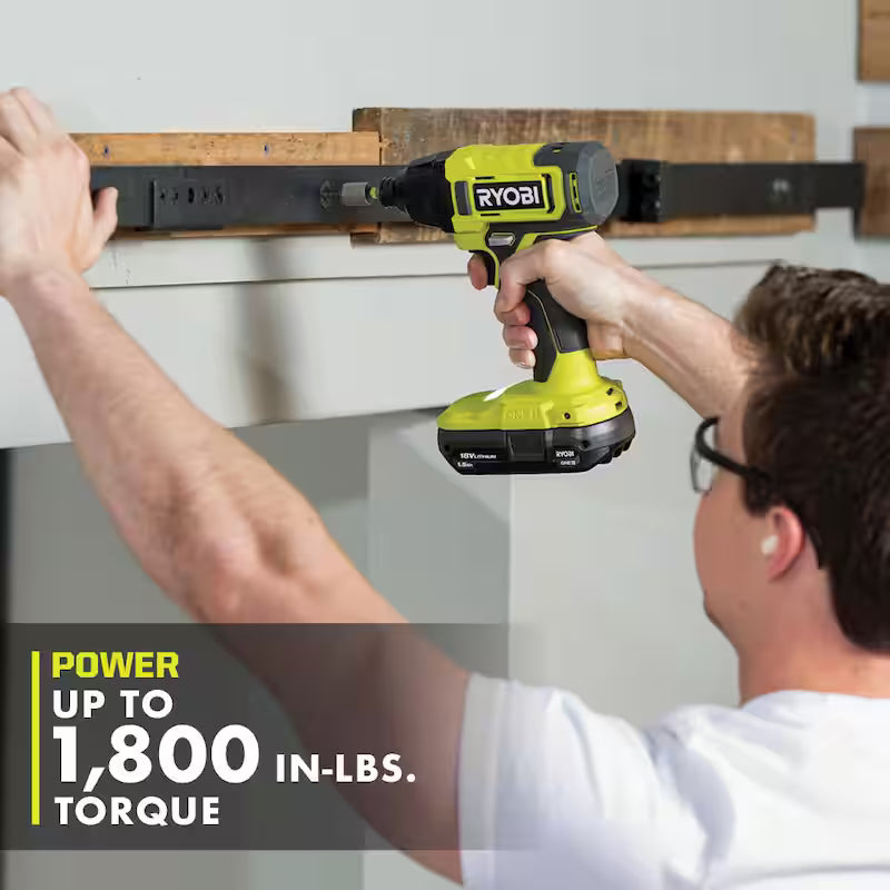 18V Cordless 2-Tool Combo Kit with Batteries and Charger F6954