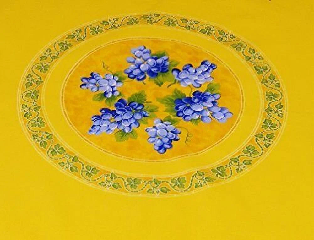 70" Round Coated Cotton Tablecloth A2870