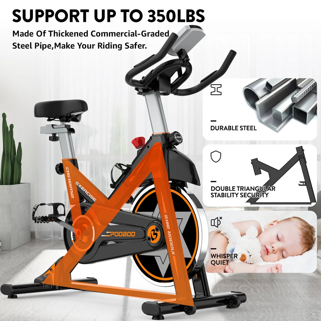 Indoor Cycling Bike with Silent Magnetic Resistance Y153635