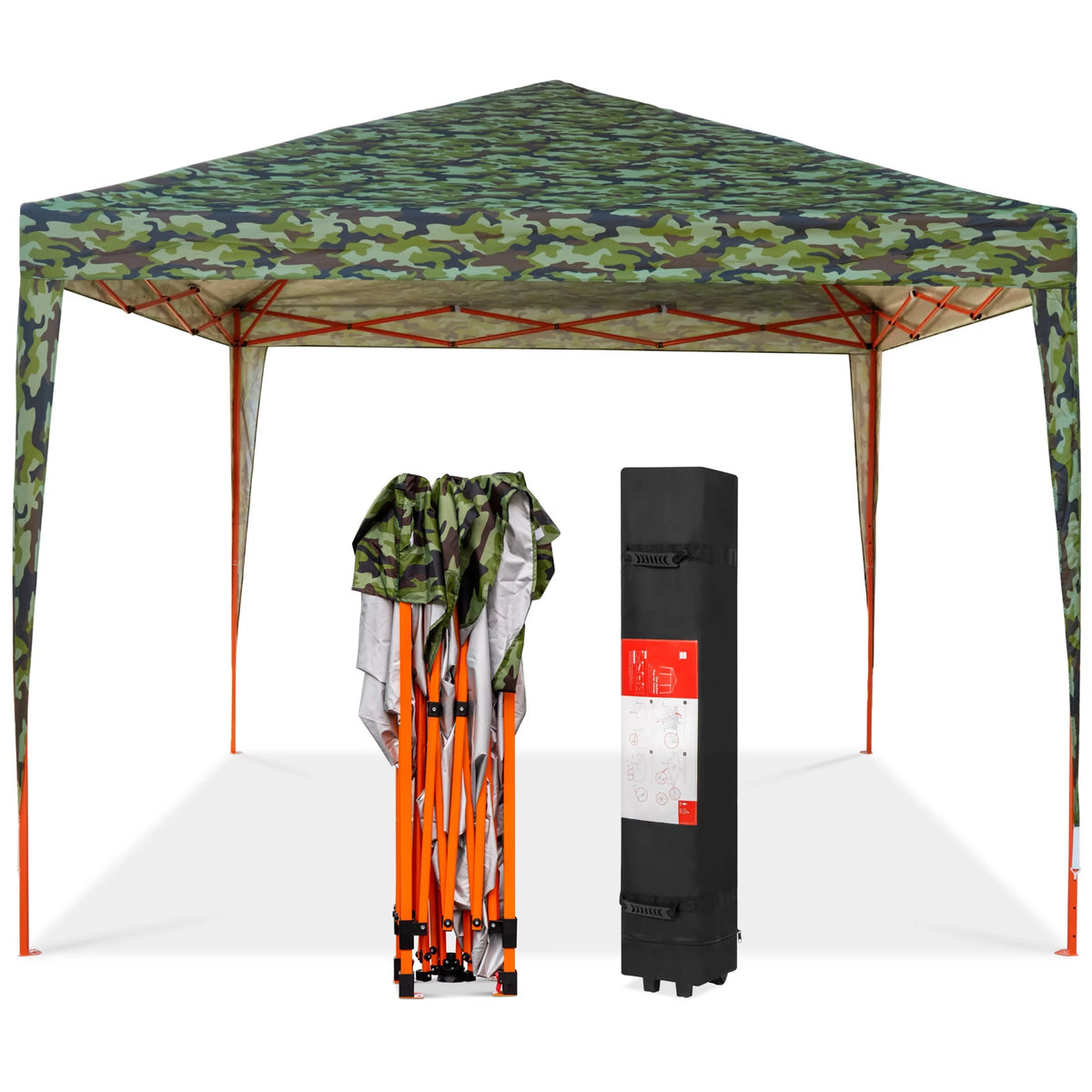 10x10ft Dark Gray Pop Up Canopy Tent with Carrying Bag C202939
