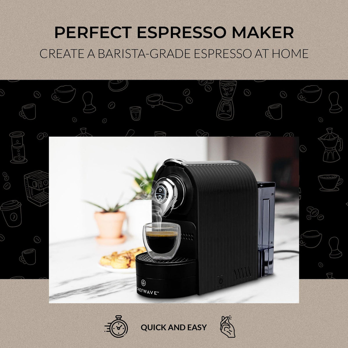 Espresso Machine for Nespresso Capsules V1324