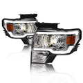 Black Projector Headlights with LED Bar L595219