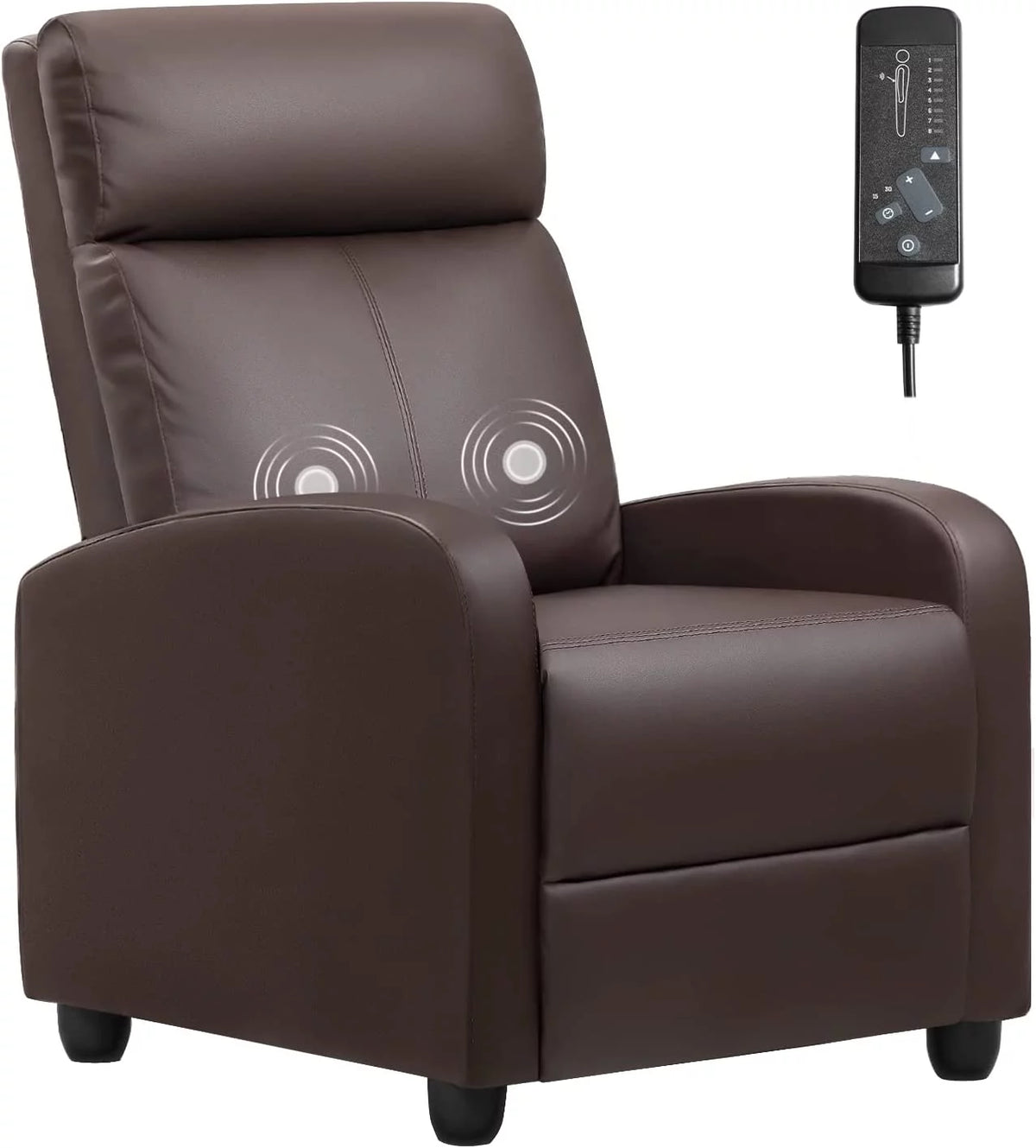 Brown PU Leather Recliner Chair C361