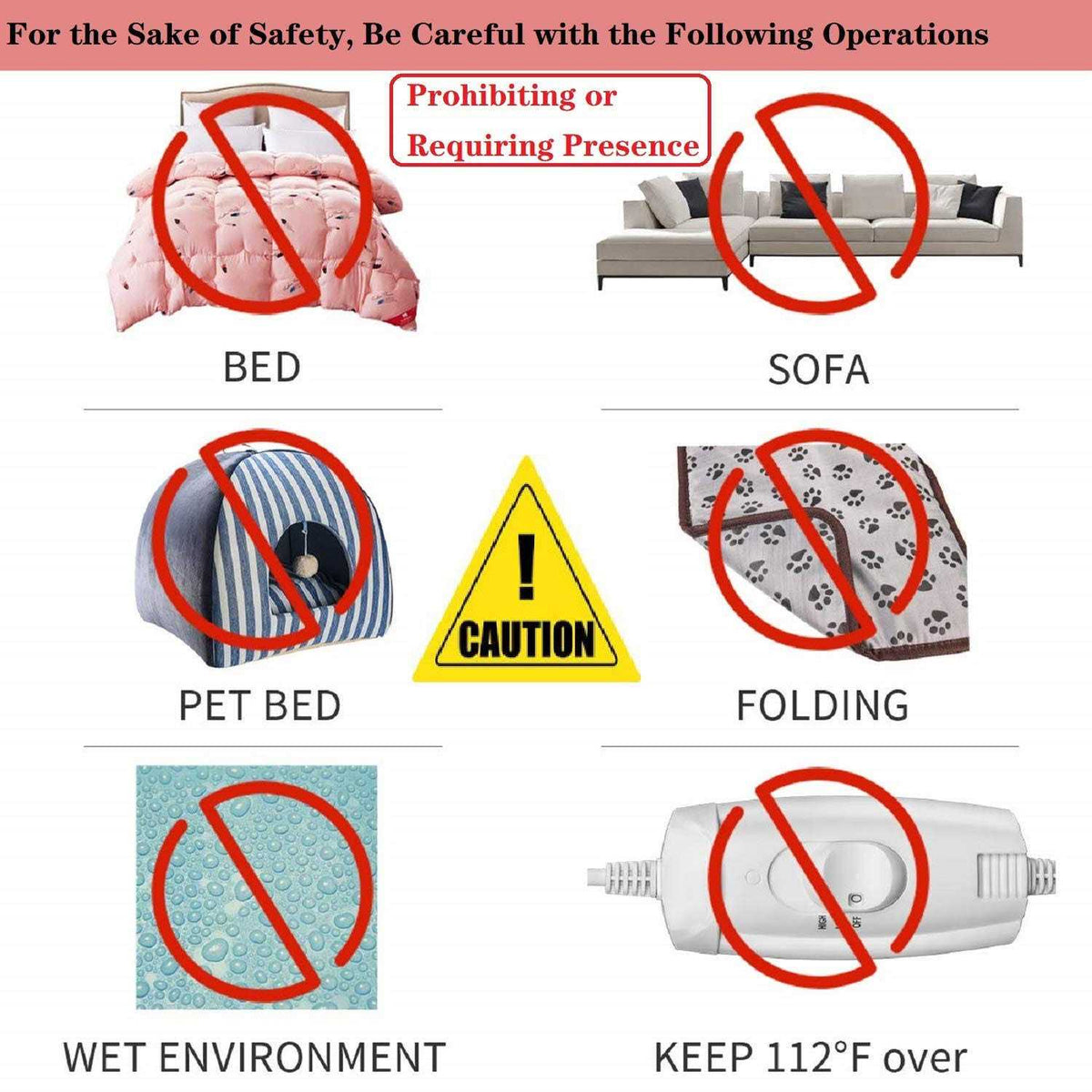 Waterproof Electric Heating Pad for Dog Bed I841229