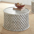 White Round Wood Cocktail Table X78478