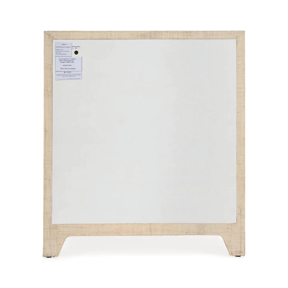 Natural Raffia 3 Drawer Wooden Chest K393