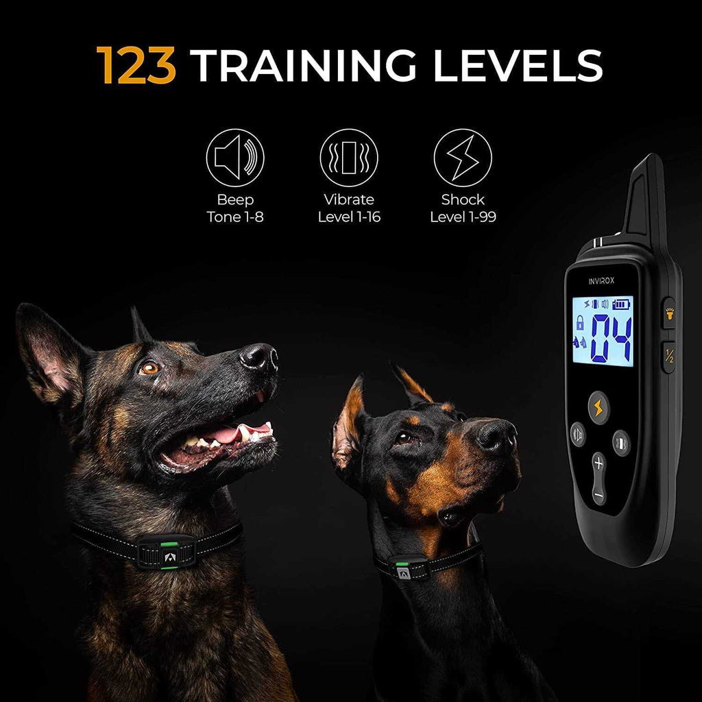 Dog Shock Collar For Large Dogs 123 Levels Dog Training Collar 1100Yards Range W2377