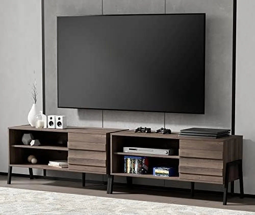 Mid-Century Modern Wood TV Stand up to 85 Inch V820545