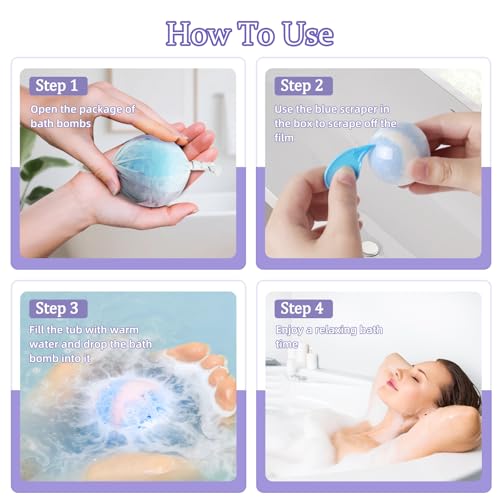 50 PCS Bath Bombs with 10 Scents V826