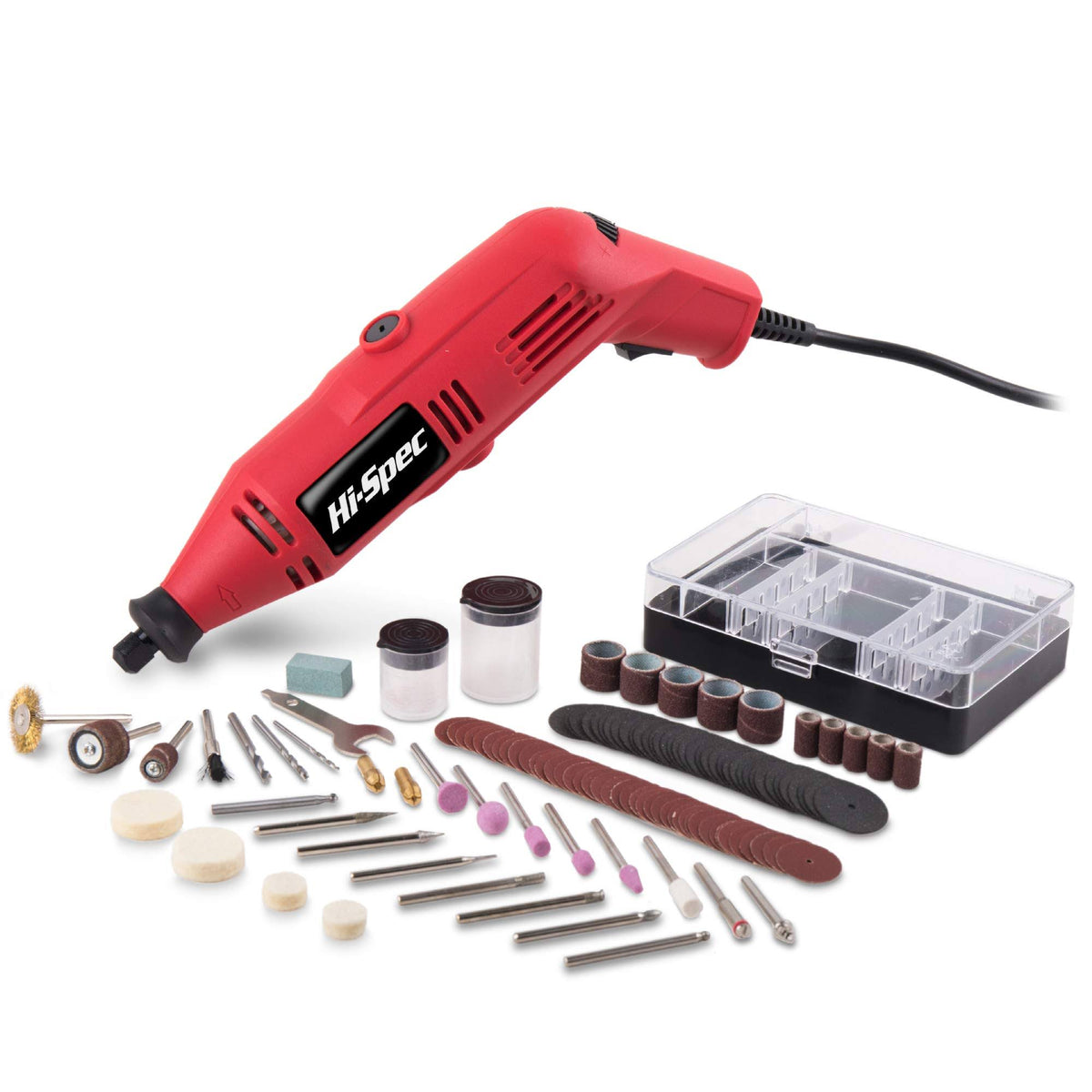 121 Piece 130W Corded Rotary Power Tool Kit Set J637