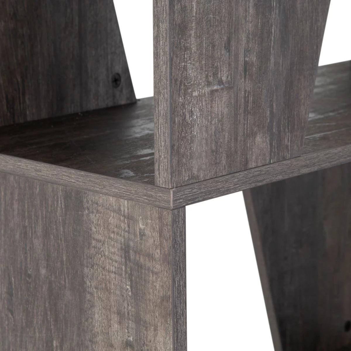 5-tier Wooden Bookcase in Washed Black Finish U97239