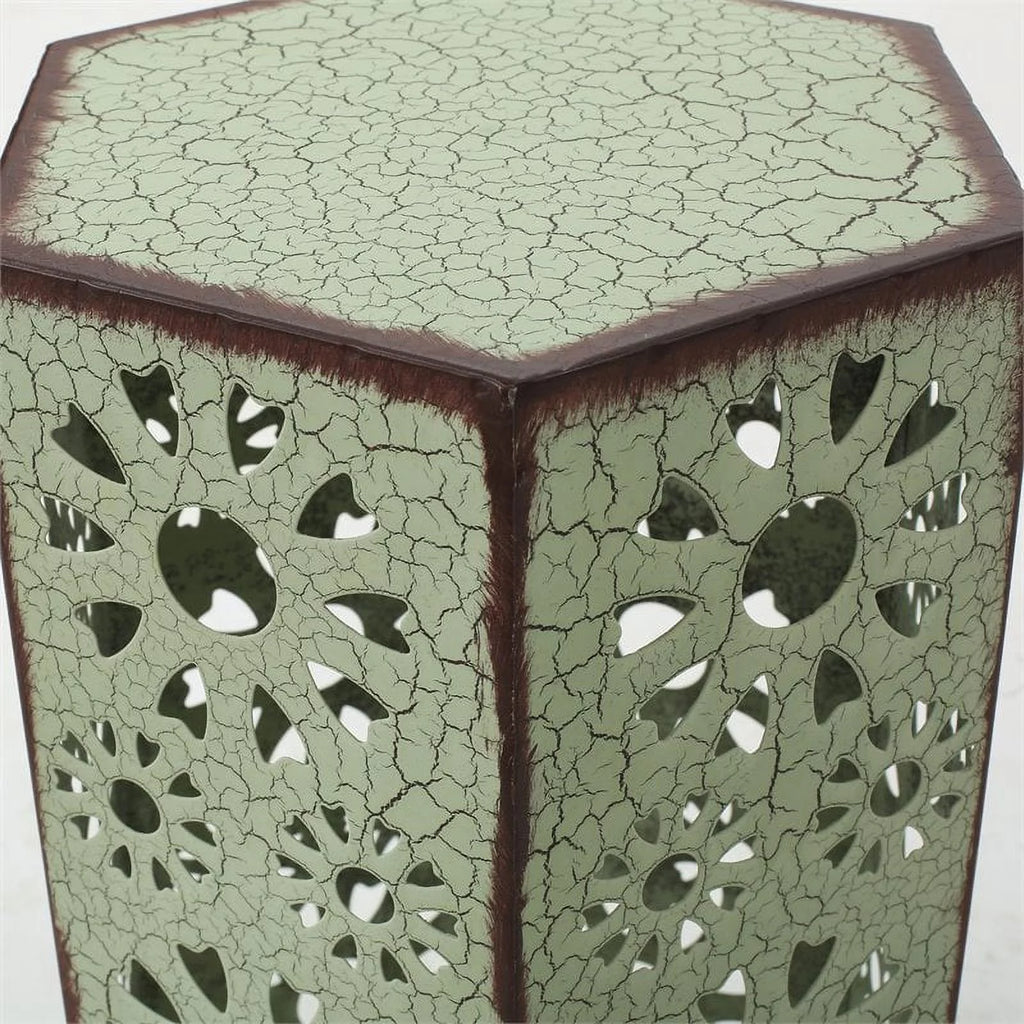 Green Iron Side Table I23589