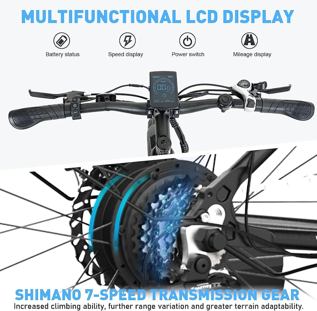 Electric Bike 500W 36V 12Ah Aluminum Alloy 7 Speed Y2734