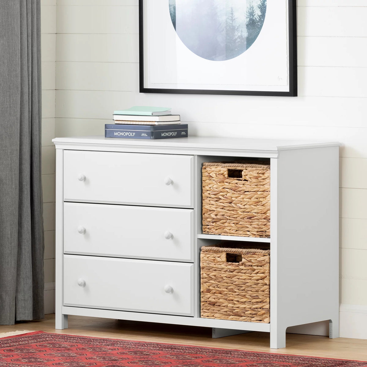 3-Drawer Dresser with Baskets O156497