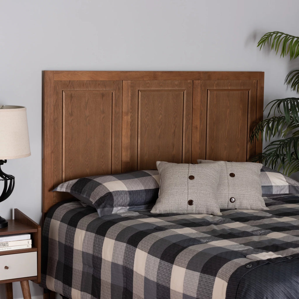 Ash Walnut Finished Wood Queen Size Headboard B228