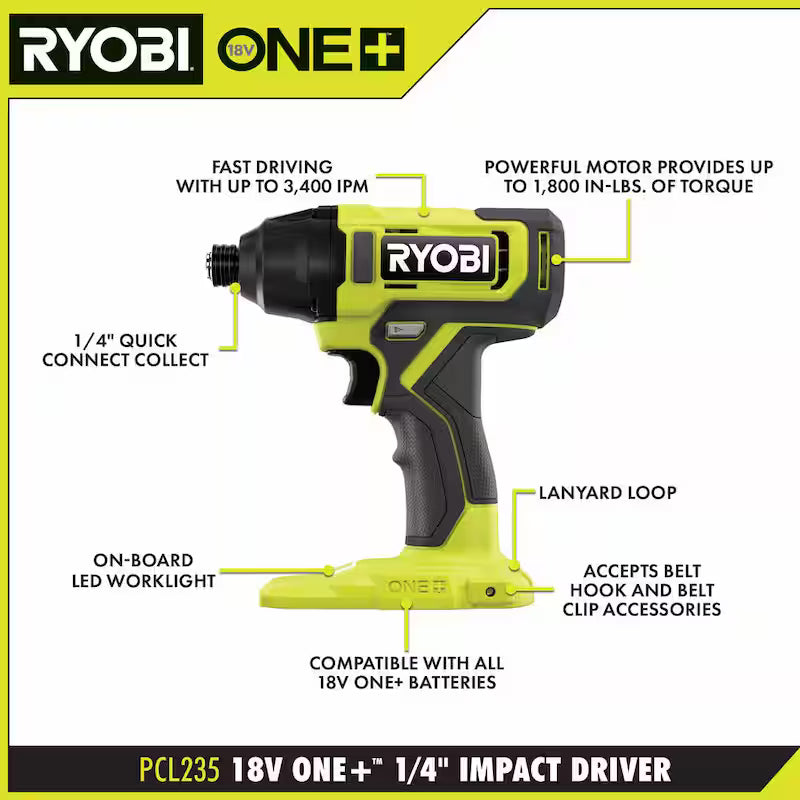 18V Cordless 2-Tool Combo Kit with Batteries and Charger F6954