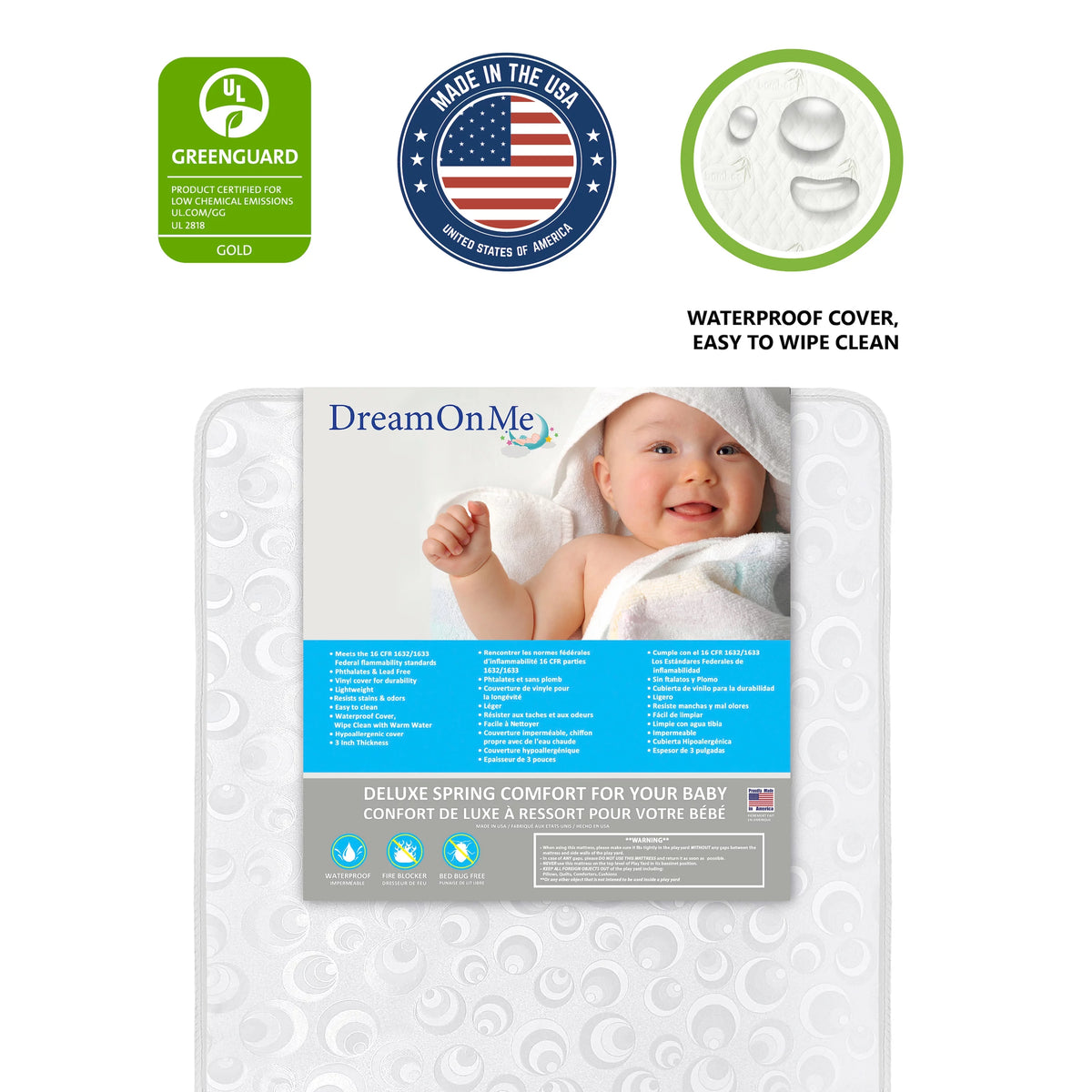 3 Innerspring Mini Crib Mattress J830