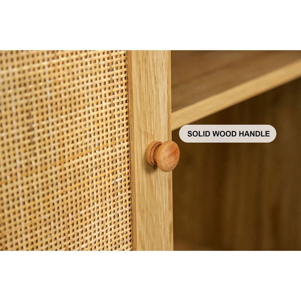 Rattan Storage Cabinet with Doors Y813593