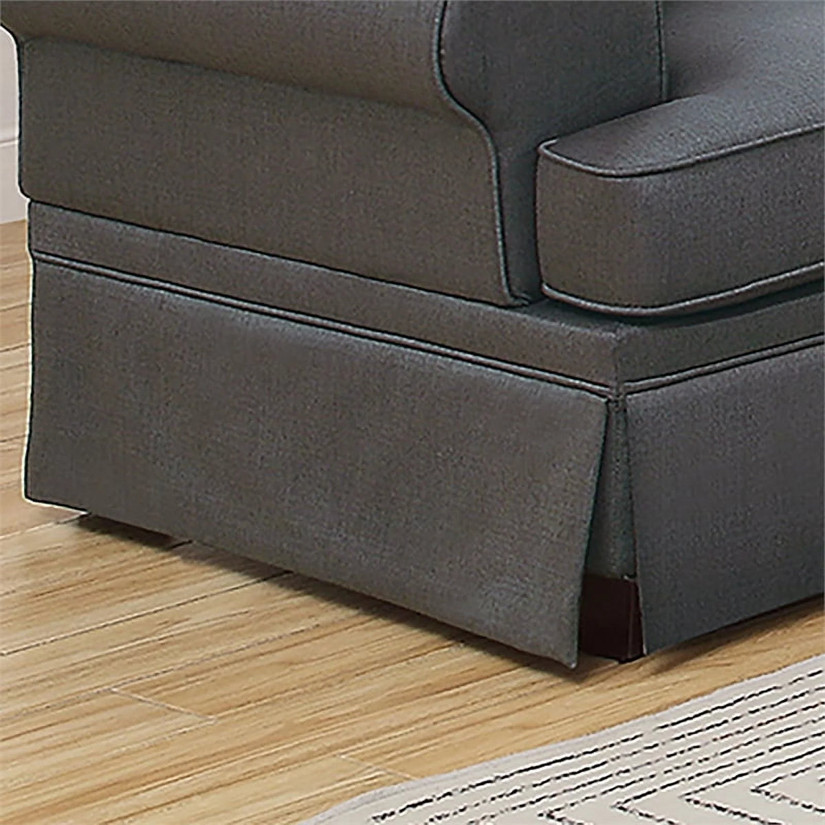 Charcoal Gray 2 Pieces Fabric Sofa Set X80414