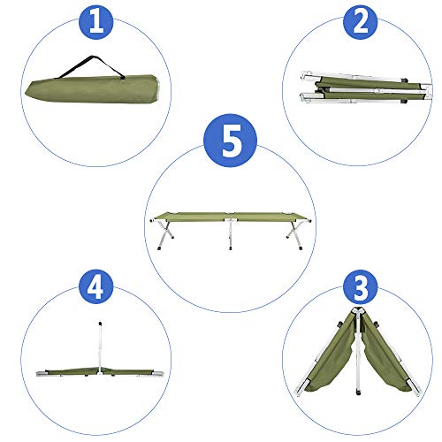 Portable Folding Camping Cot with Carrying Bag X1314