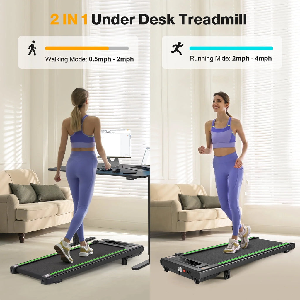 2.5HP Walking Pad Under Desk Treadmill with Remote Control H432
