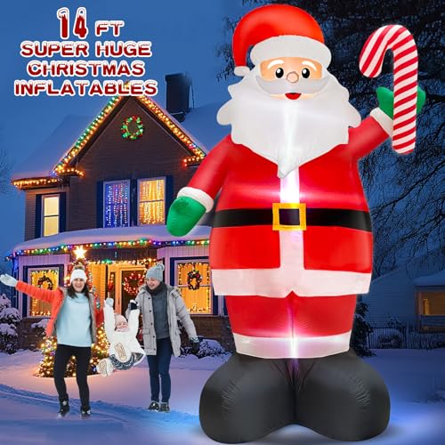 14 FT Inflatable Santa Claus with Built-in LED Lights Y61348