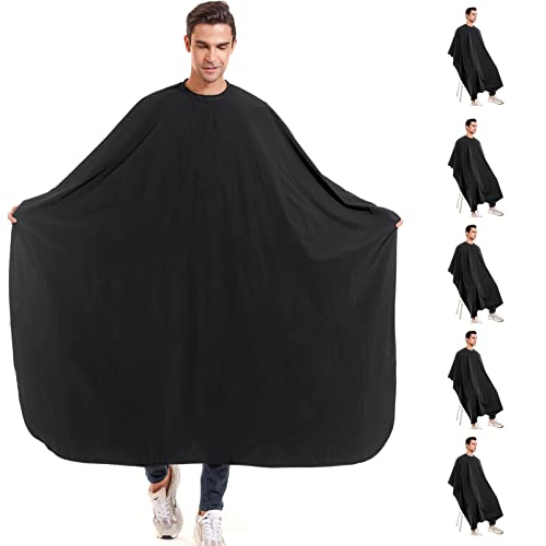 Nylon Barber Cape 64"x56" Waterproof Black V20834