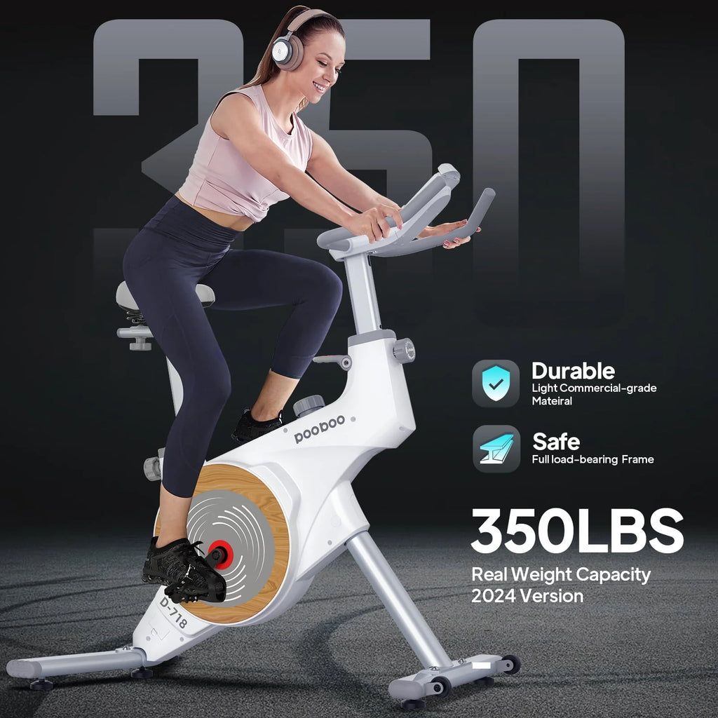 Indoor Cycling Bike Belt Drive Magnetic Stationary Exercise Bike 350lb P76948
