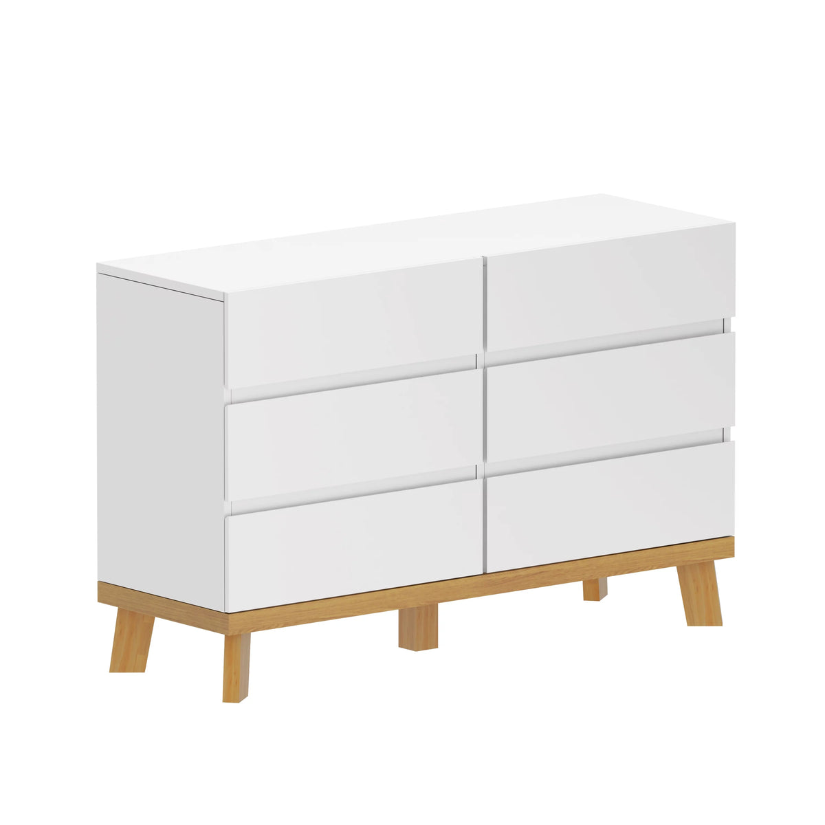 White 6 Drawer Storage Cabinet Q9132