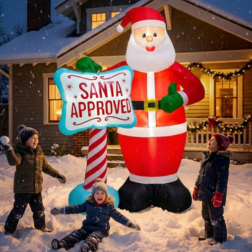 7FT Christmas Inflatable Santa Claus with Build-in LEDs L762901