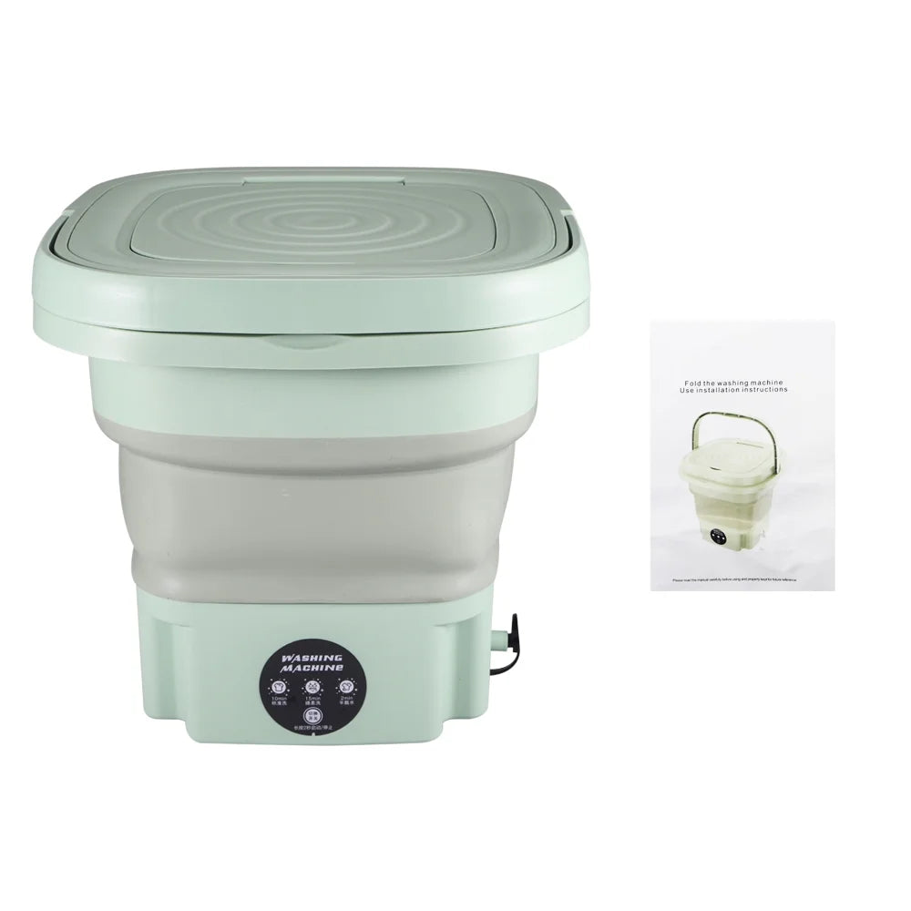 Green 8L Portable Folding Washer V59589