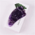 Amethyst Rough Stone Face Roller & Gua Sha Tool Set Z529497
