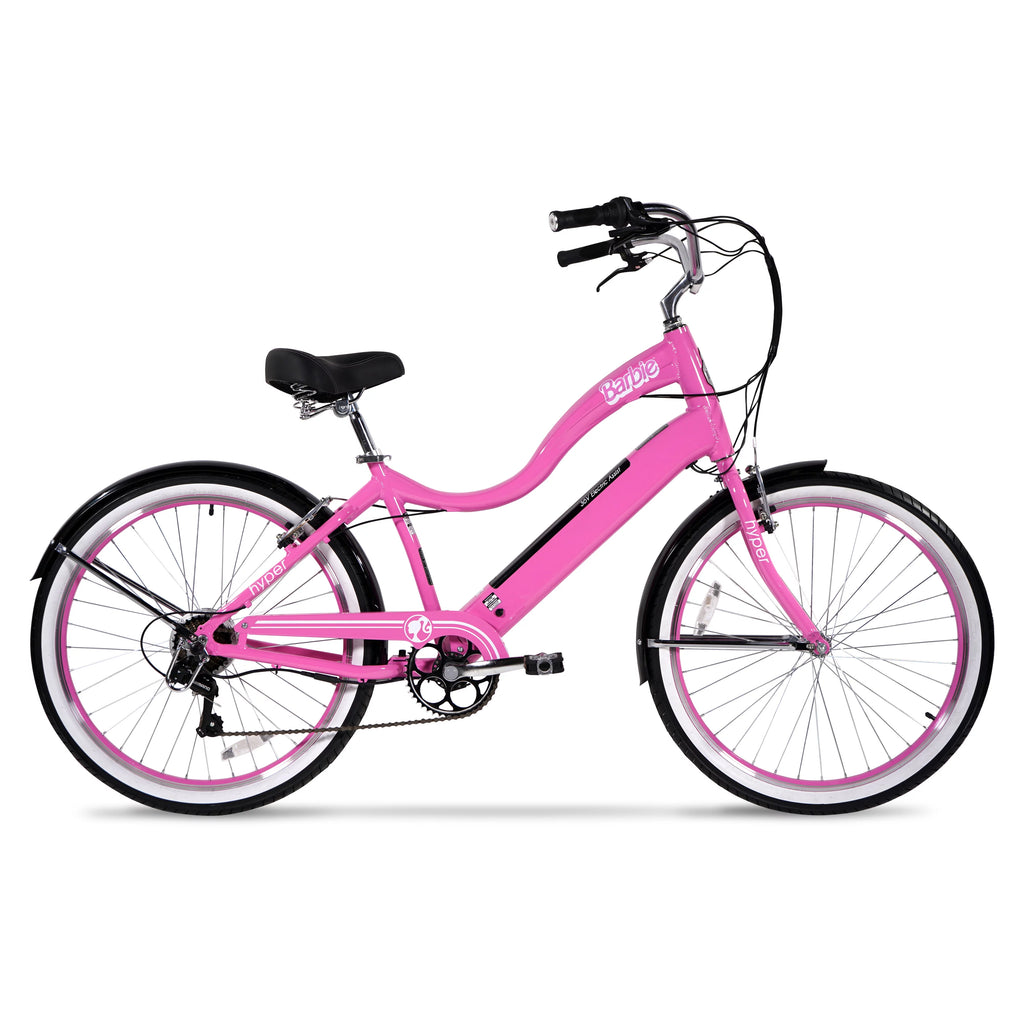 26" 36V Electric Cruiser E-Bike with Pedal-Assist, 250W Motor, Pink A543