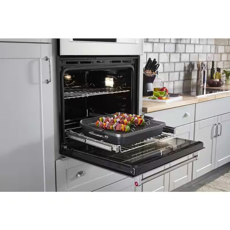 Electric Convection Wall Oven with Built-In Microwave in Stainless Steel Y327