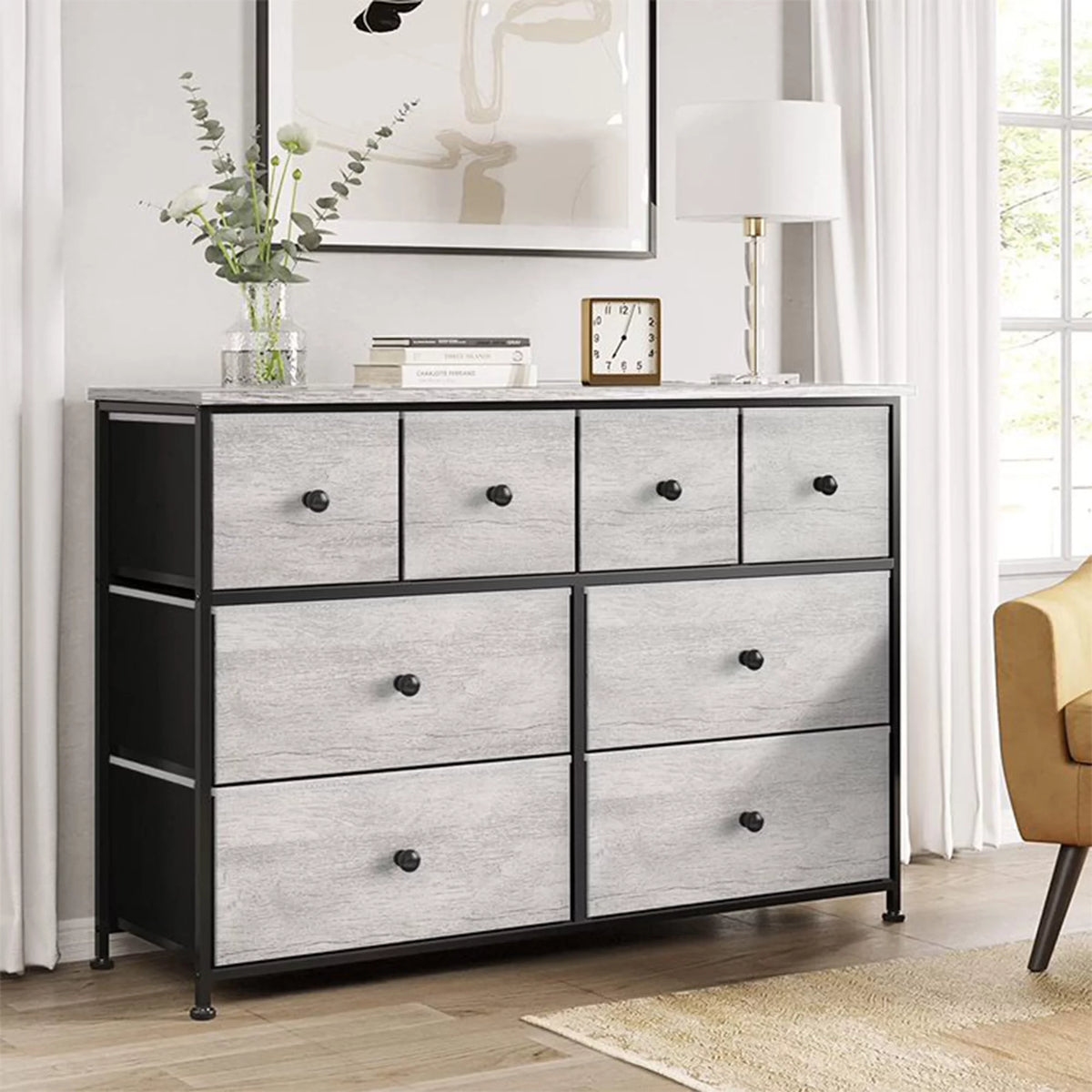 8 Drawer Steel Frame Storage Organizer Dresser T18849