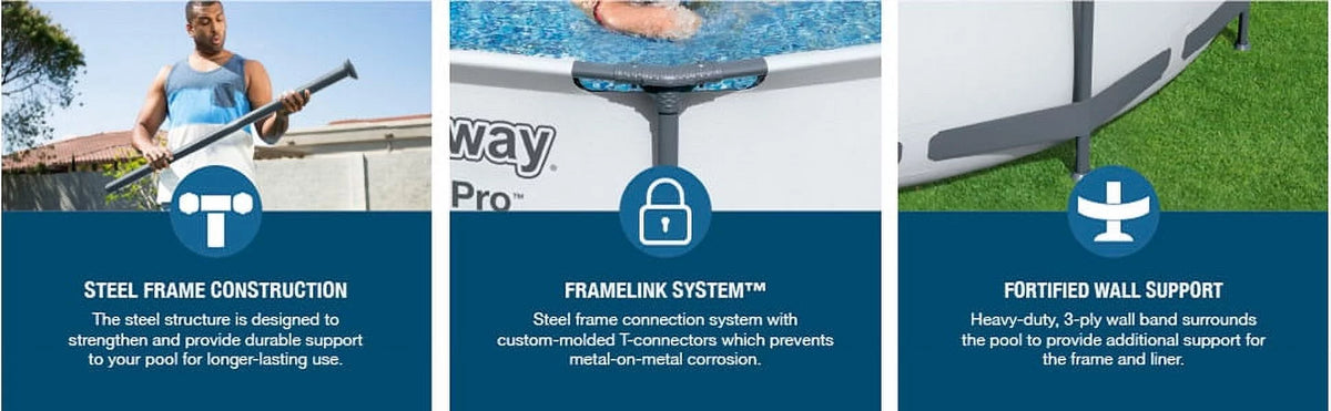 12-Foot by 30-inch Round Frame Swimming Pool Set Y864