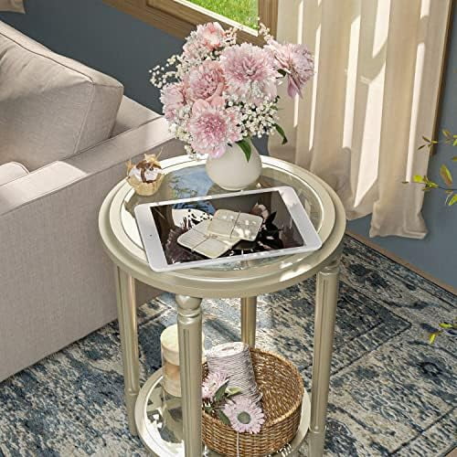 Modern 32" Round Tempered Glass Coffee Table I1232