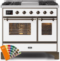 40 Dual Fuel Natural Gas Range with Bronze Trim L58040