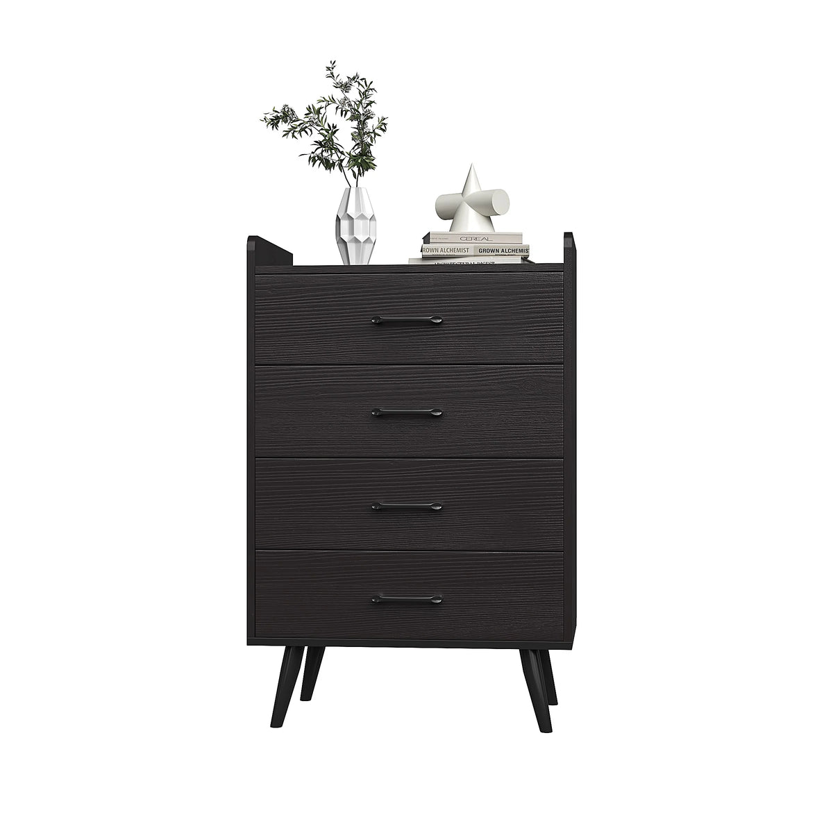 White 4 Drawer Wood Dresser P7209