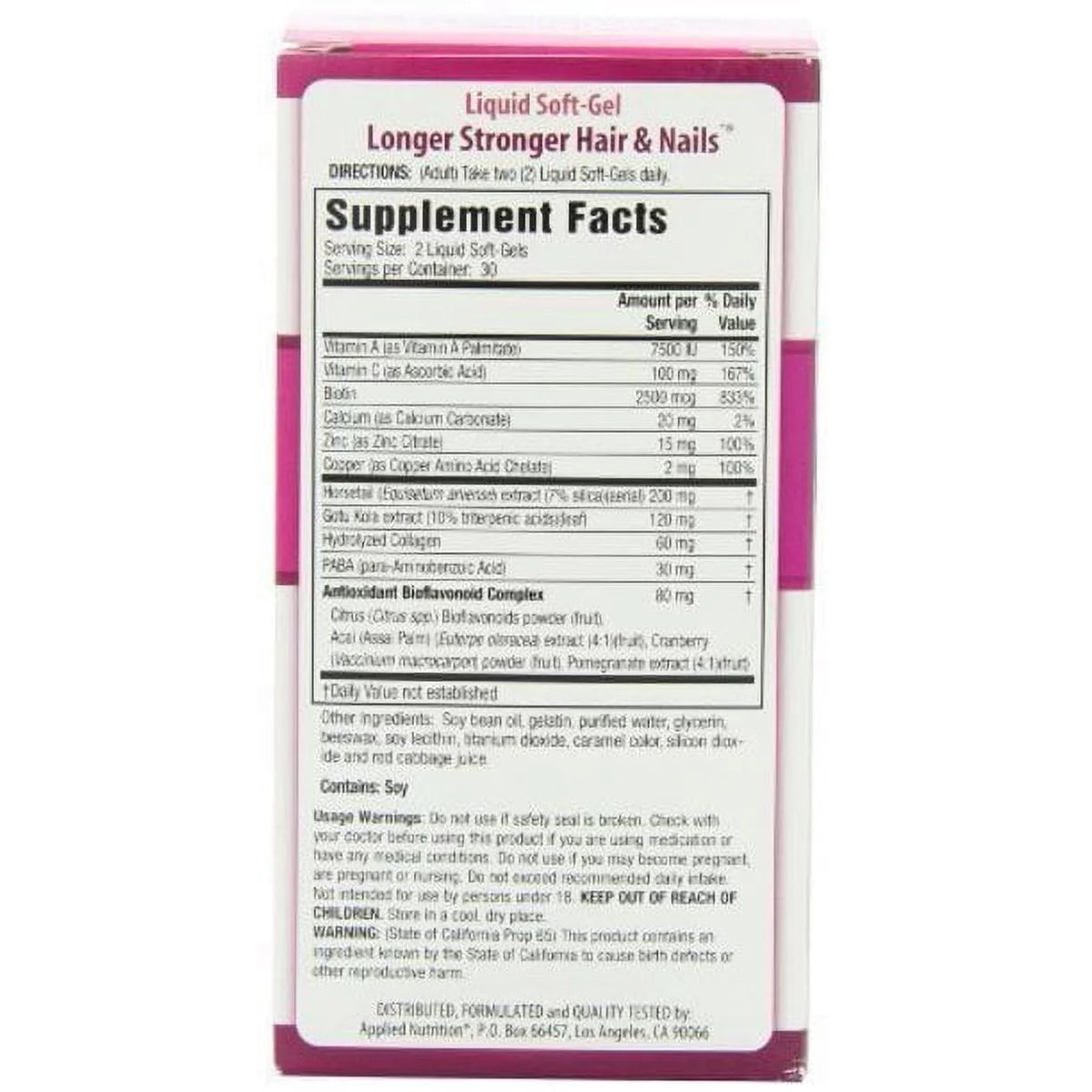 Hair and Nails 60-Count O97320