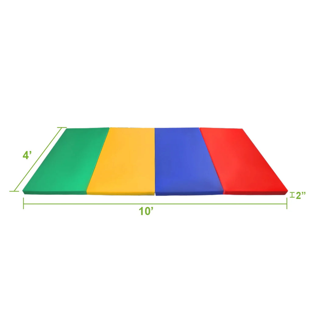 Gymnastics Mat 4'X10'X2 Fold Fitness Yoga Pad Z222390