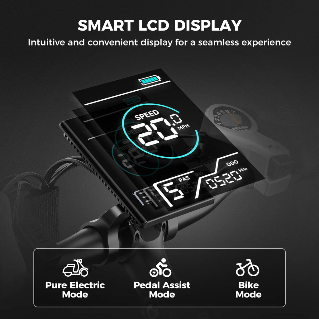 26 Electric Bike with 500W Motor, 36V 12.5Ah Battery, 21 Speed M8789